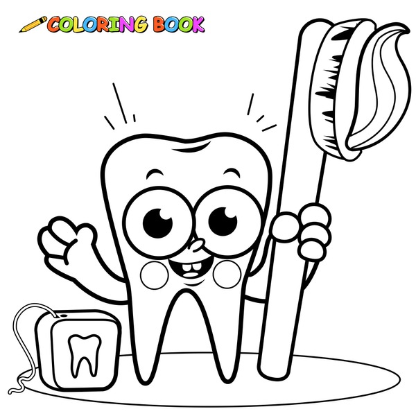 Dentistry coloring pages royalty