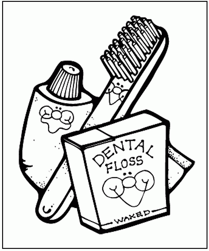 Dental health coloring pages