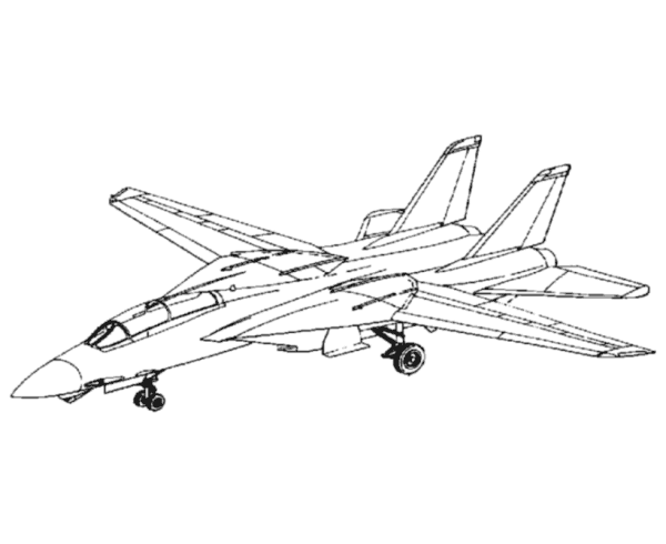 Fighter aircraft drawings amd coloring sheets