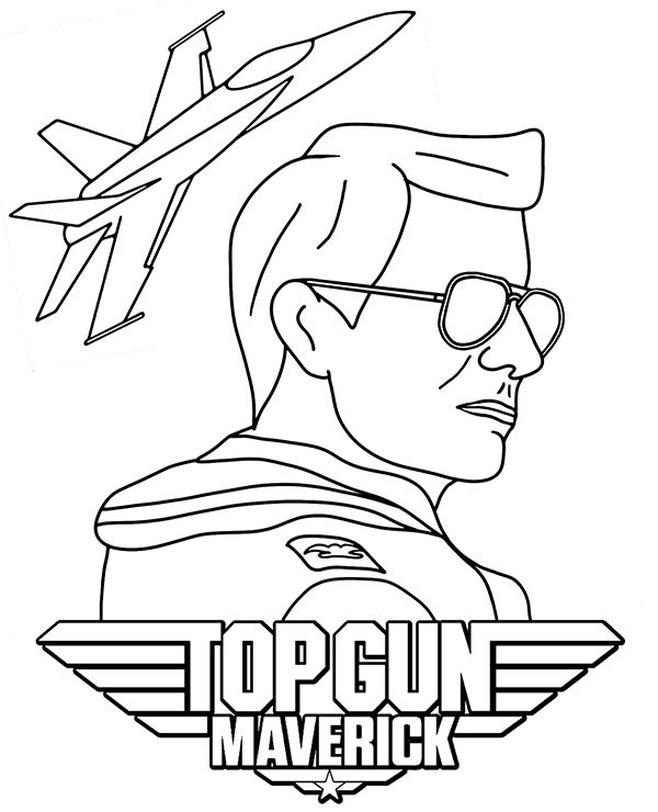 Top gun coloring pages printable for free download