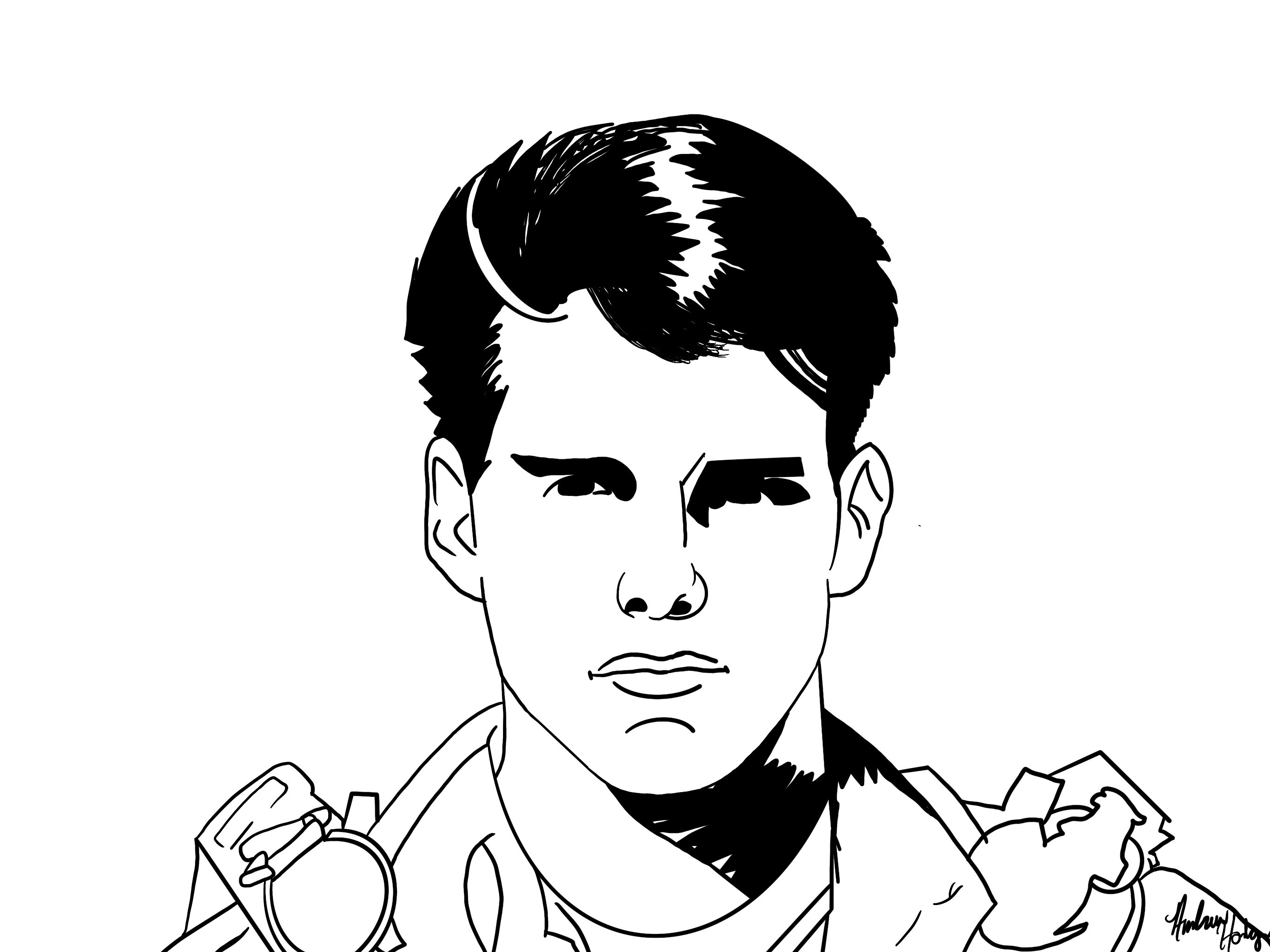 I drew tom cruise by platimation on