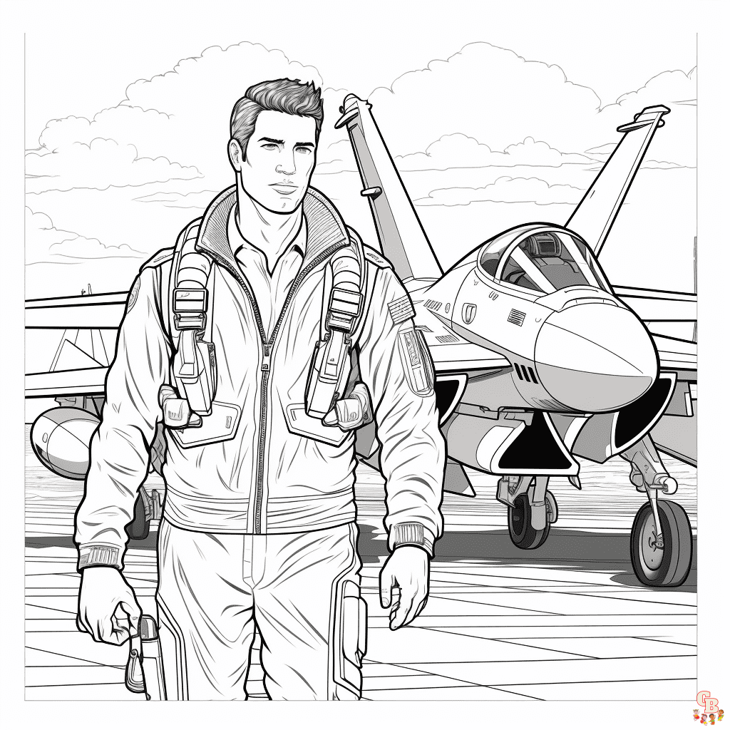 Top gun coloring pages printable for free download