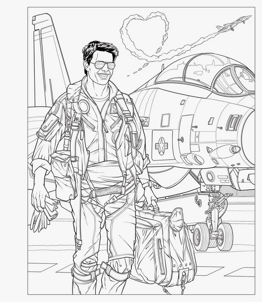 Top gun coloring pages printable for free download