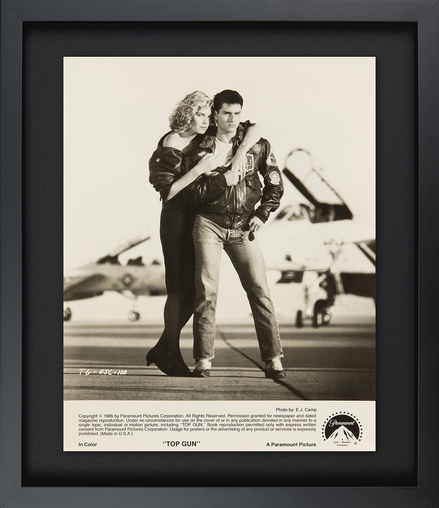 Top gun rare print by original film stills king mcgaw