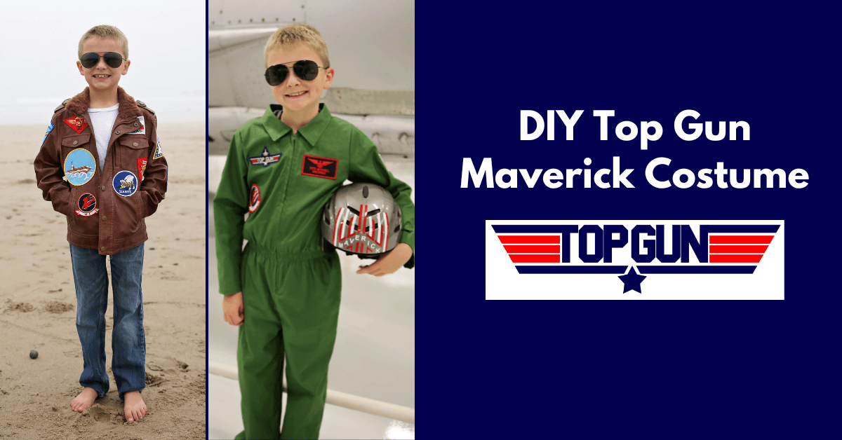 Diy top gun costume kids leather jacket flightsuit