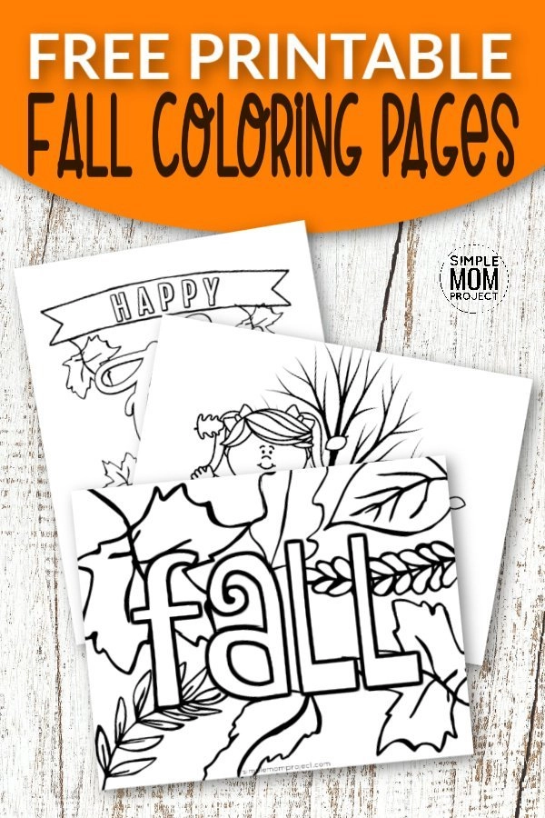 Free printable fall coloring pages â simple mom project