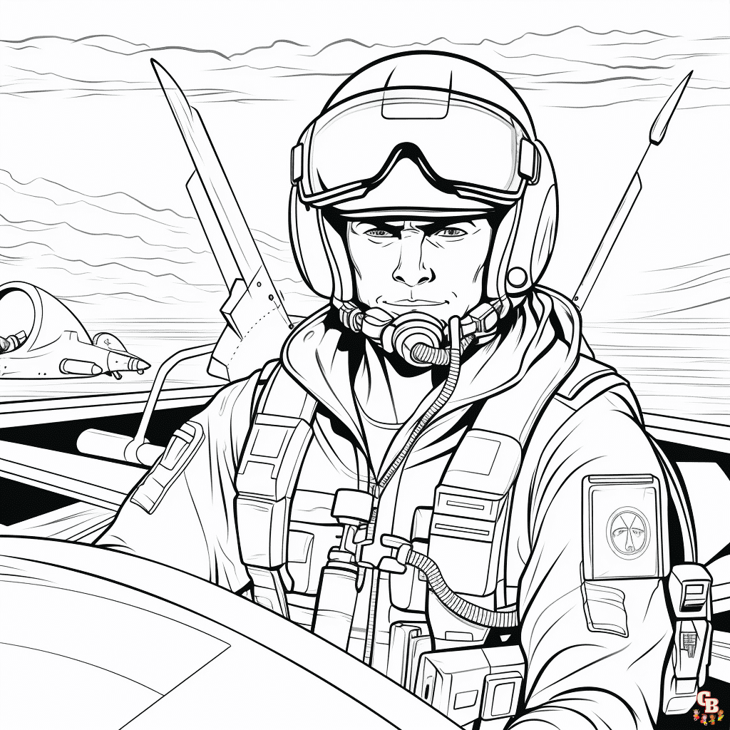 Printable top gun coloring pages free for kids and adults