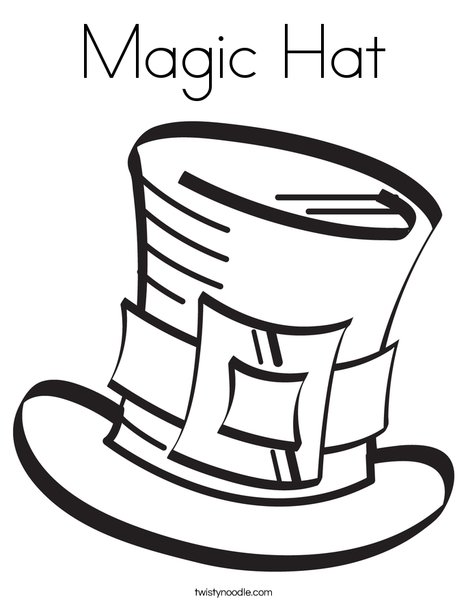 Magic hat coloring page