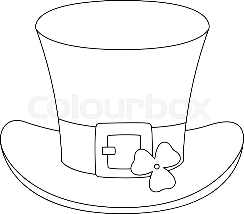 Happy st patricks day leprechaun hat coloring stock vector