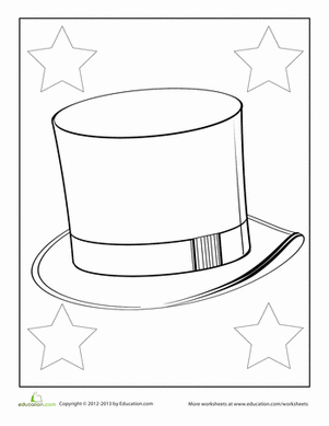 Top hat worksheet education coloring pages steampunk coloring color