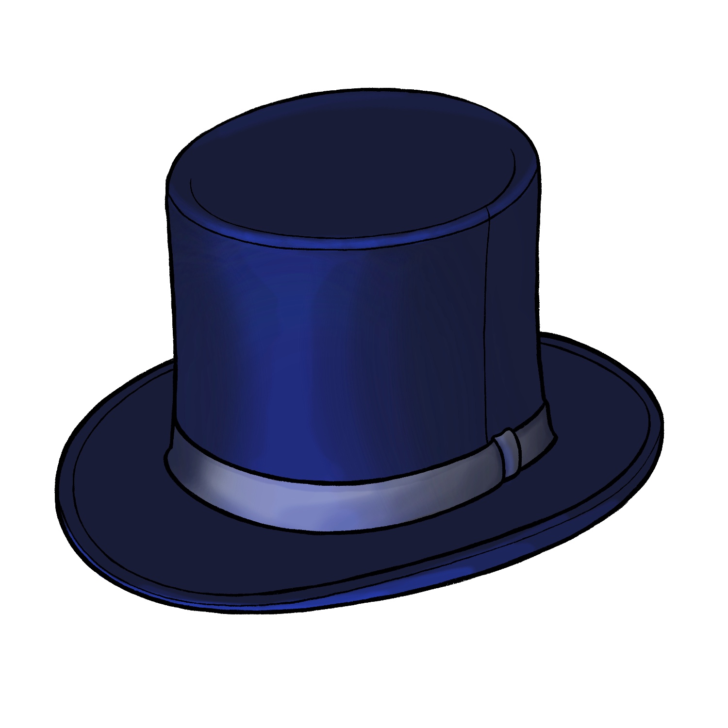 Top hat drawing easy steps