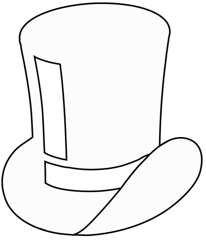 Top hat emoji coloring page free printable coloring pages