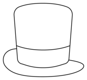 Top hat coloring page free printable coloring pages