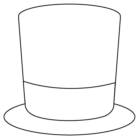 Top hat emoji coloring page free printable coloring pages