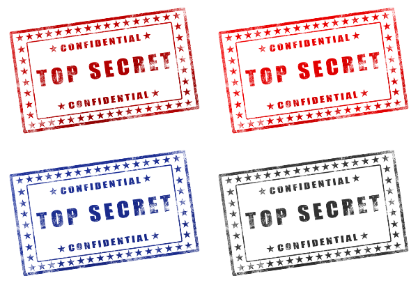 Confidential top secret stamps stickers free printable papercraft templates