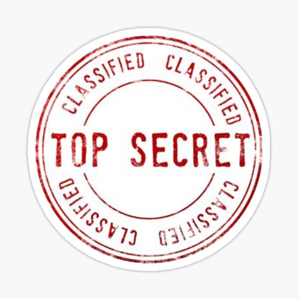 Top secret stickers for sale