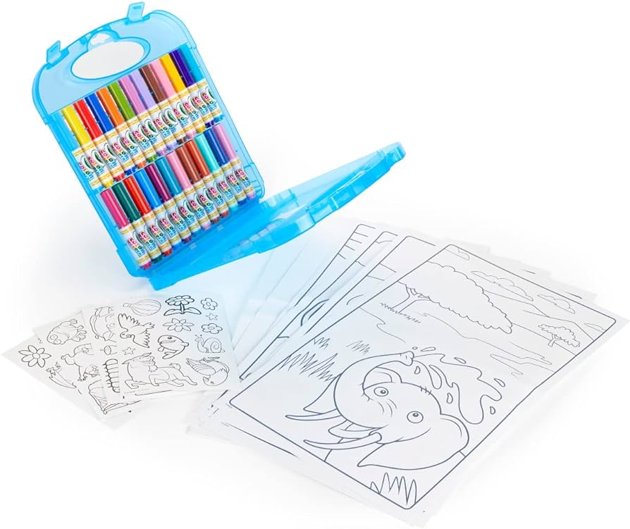 Crayola color wonder mess free coloring kit pcs includes carrying case mess free markers stickers coloring pages everything else