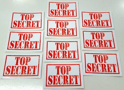 Top secret stickers