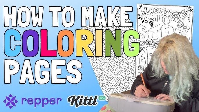 Create and sell printable coloring pages on etsy