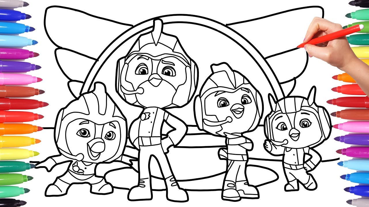 Top wing coloring pages for kids how to color top wing coloring pages for kids coloring book