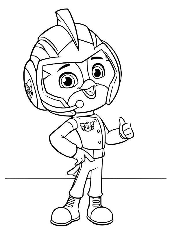 Drawing from top wing coloring page