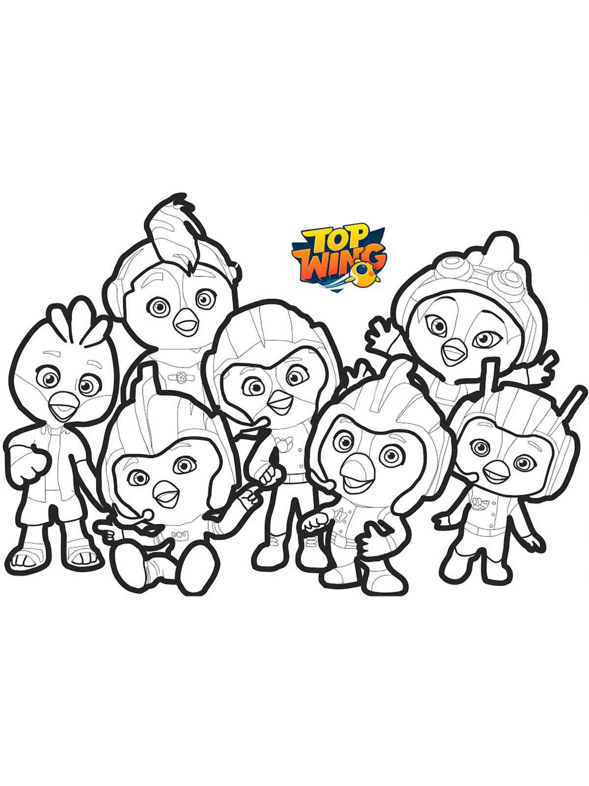 Top wing coloring pages