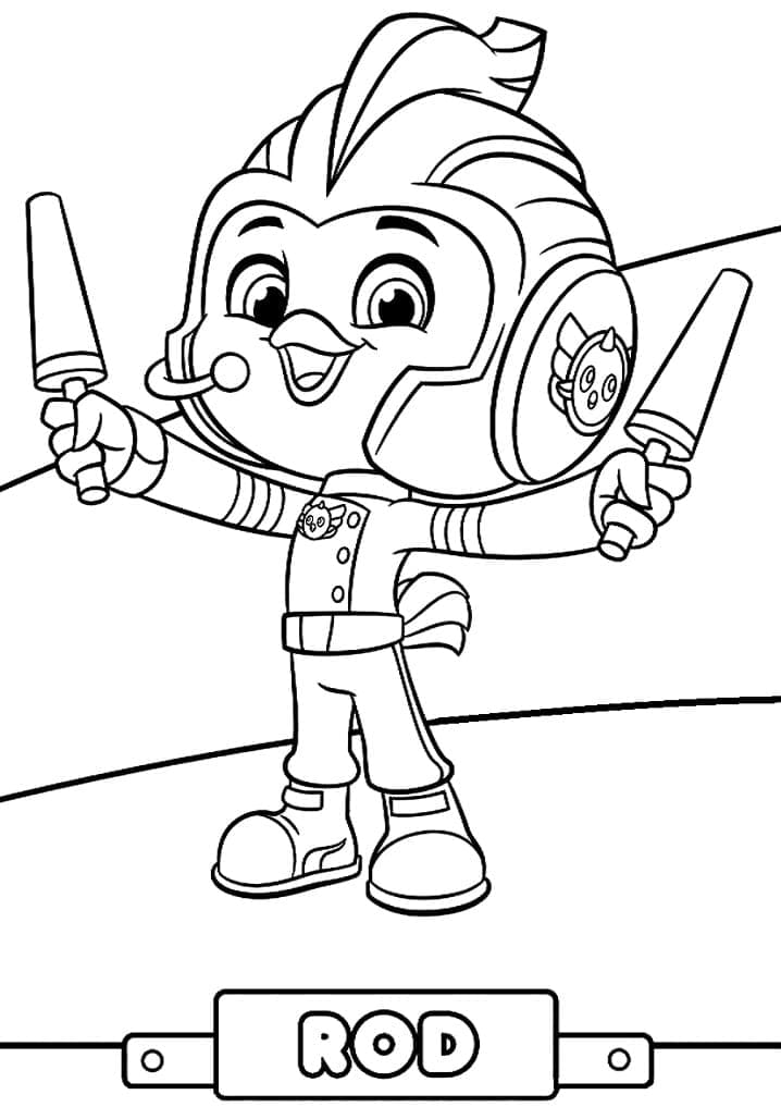 Top wing rod coloring page