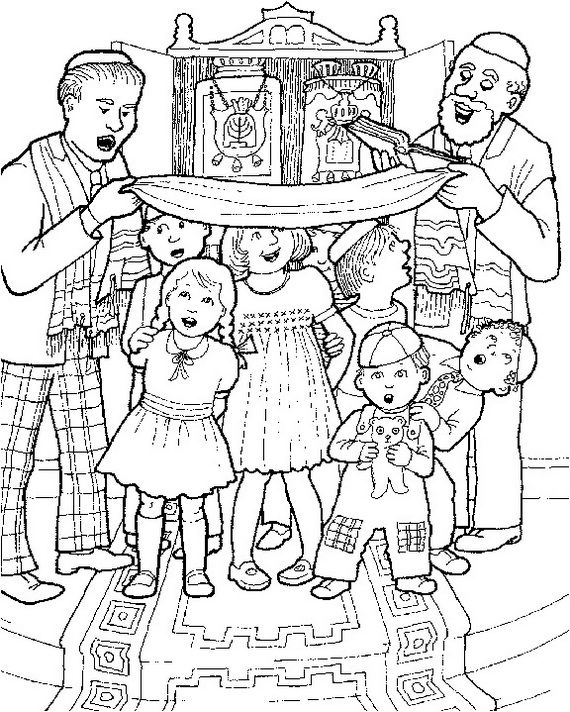 Jewish coloring pages for kids simchat torah simchat torah coloring pages for kids kid coloring page