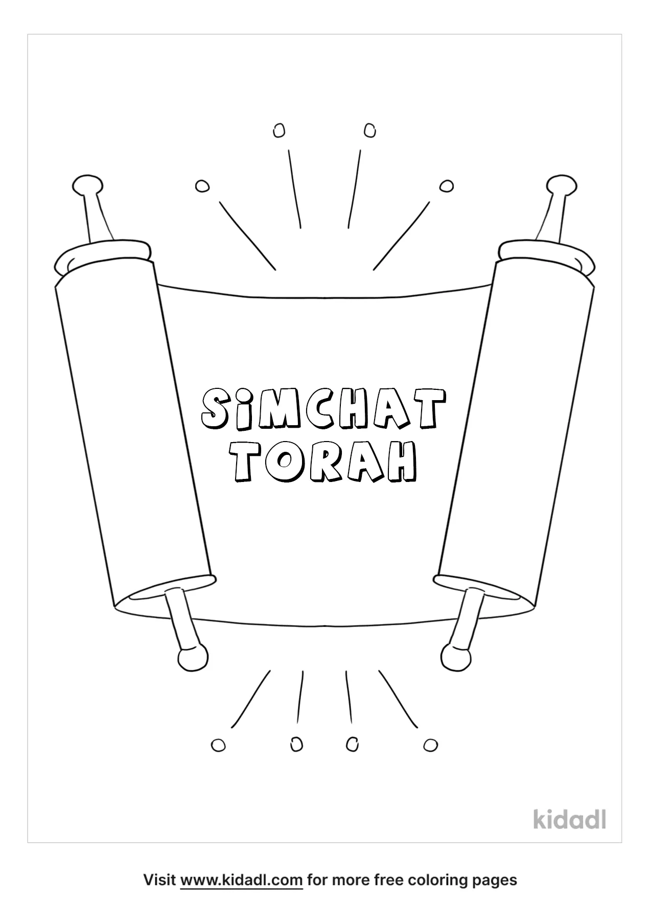 Free simchat torah coloring page coloring page printables