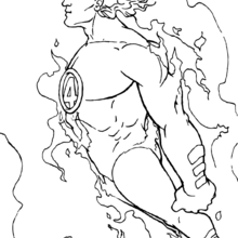 Human torch coloring pages