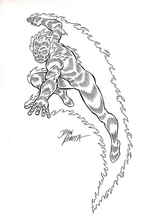 Human torch coloring pages