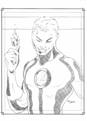 Human torch coloring pages