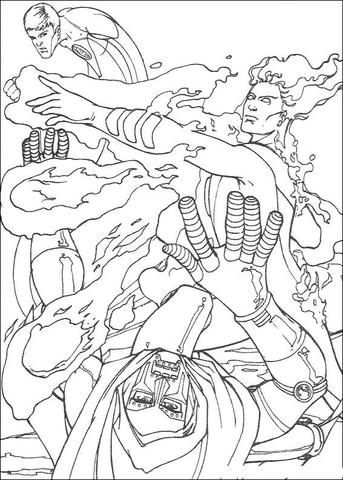 Fantastic four coloring pages free coloring pages