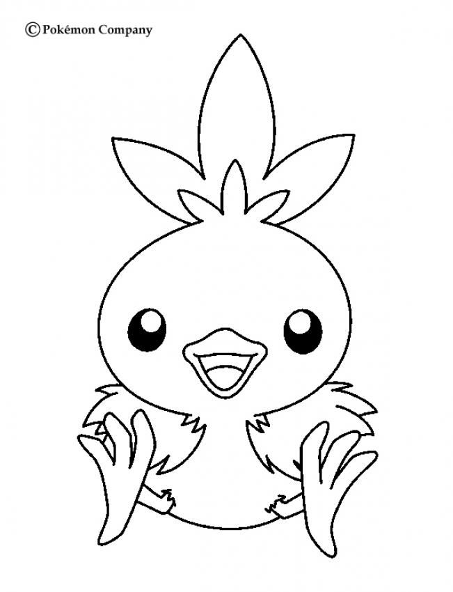 Torchic pokemon coloring page more fire pokemon coloring sheets on hellokids pokemon coloring pages pokemon coloring sheets pokemon coloring