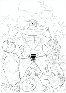 Marvel coloring pages for adults kids