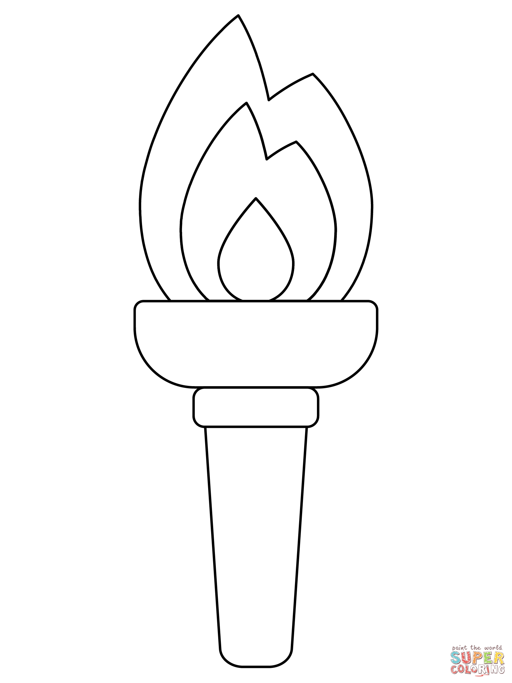 Torch coloring page free printable coloring pages