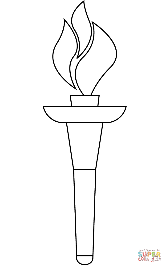 Torch coloring page free printable coloring pages