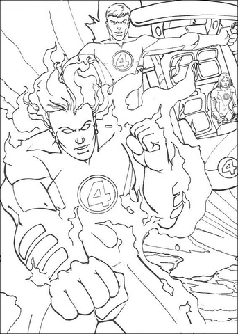 The human torch coloring page free printable coloring pages