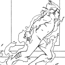 Human torch coloring pages