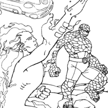 Human torch coloring pages