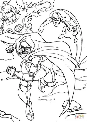 Human torch coloring pages