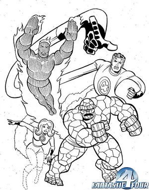 Human torch coloring pages