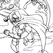 Human torch coloring pages