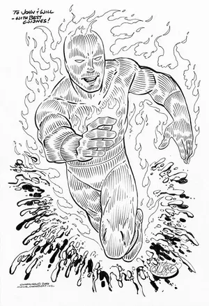 Human torch coloring pages