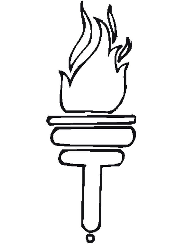 Olympics torch coloring page