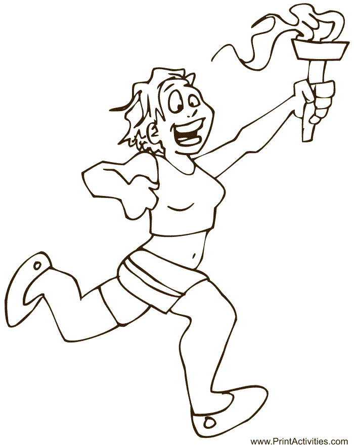 Summer olympics coloring page olympic flame coloring page