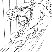 Human torch coloring pages