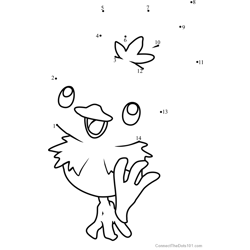 Pokemon torchic connect the dots printable worksheets