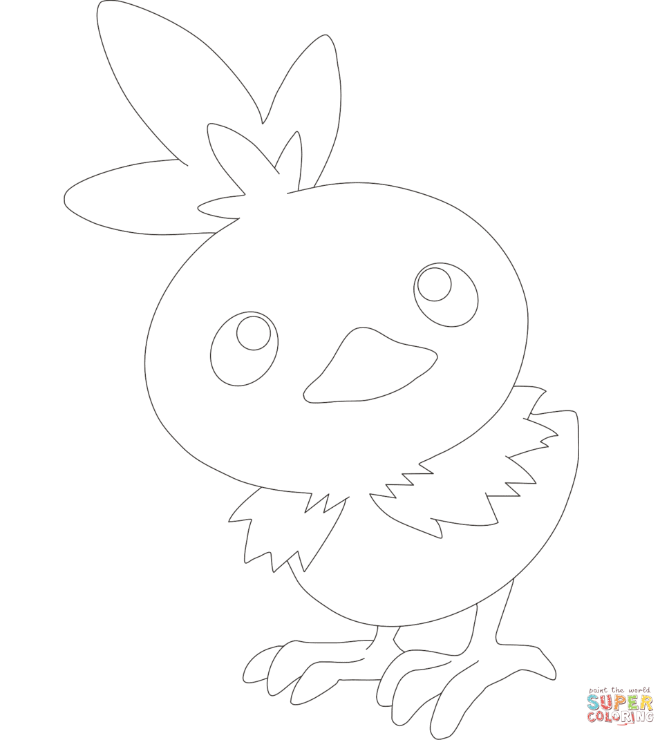 Torchic coloring page free printable coloring pages