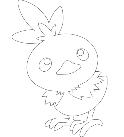 Torchic coloring page free printable coloring pages